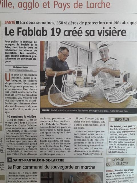 Article La montagne du 29 avril 2020